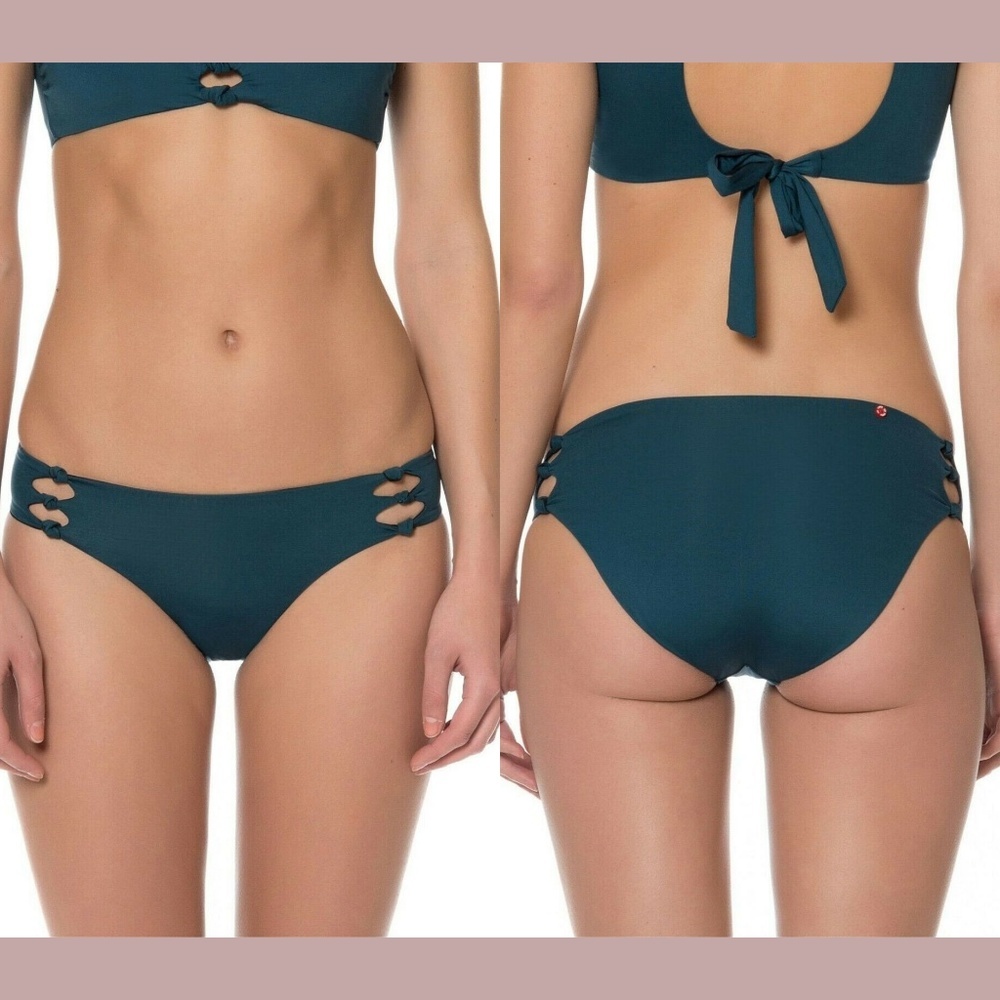 NWT Red Carter Knot Bikini‎ Bottoms in Lake [ SZ XS ]